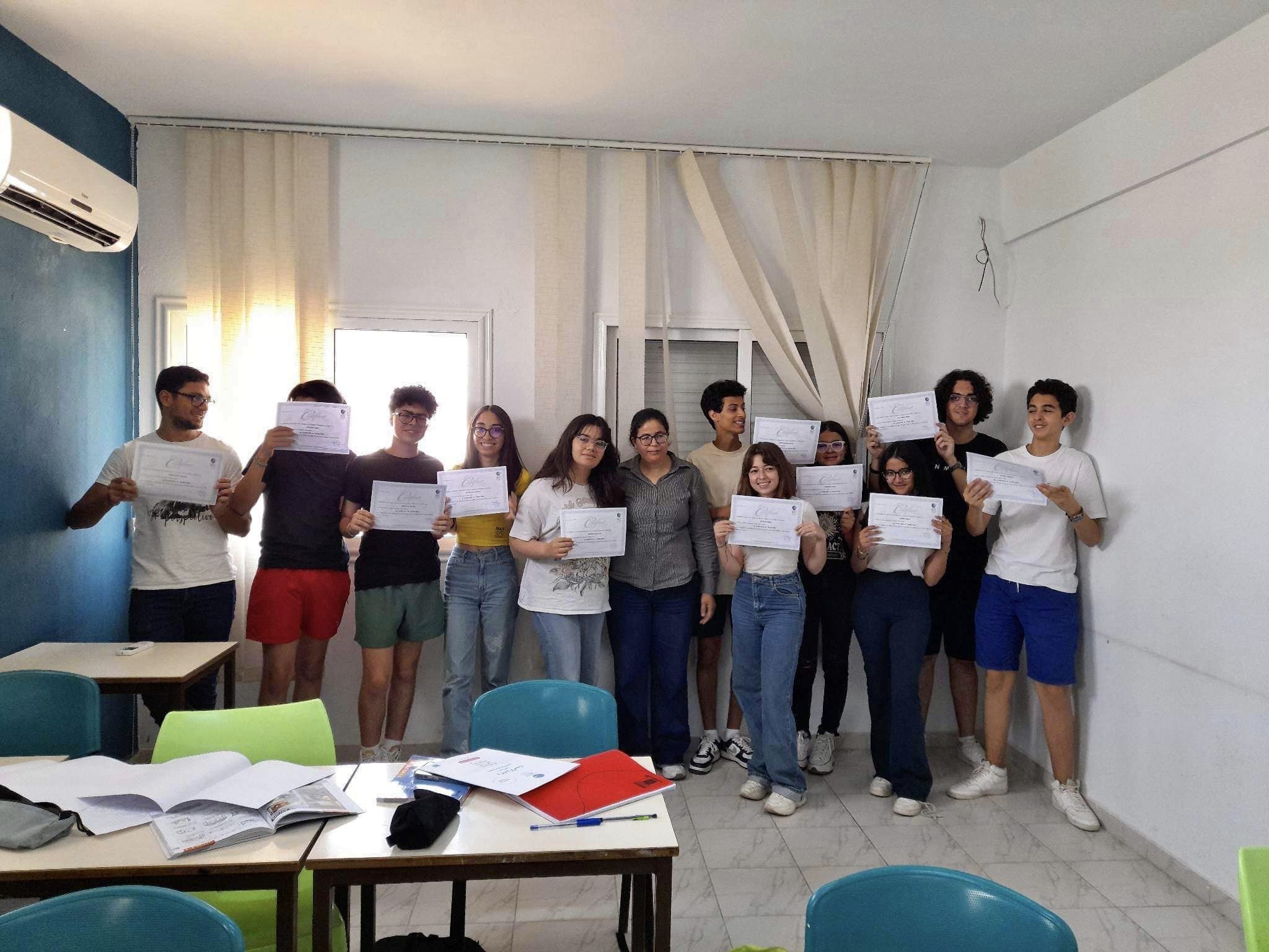 Students with certificates